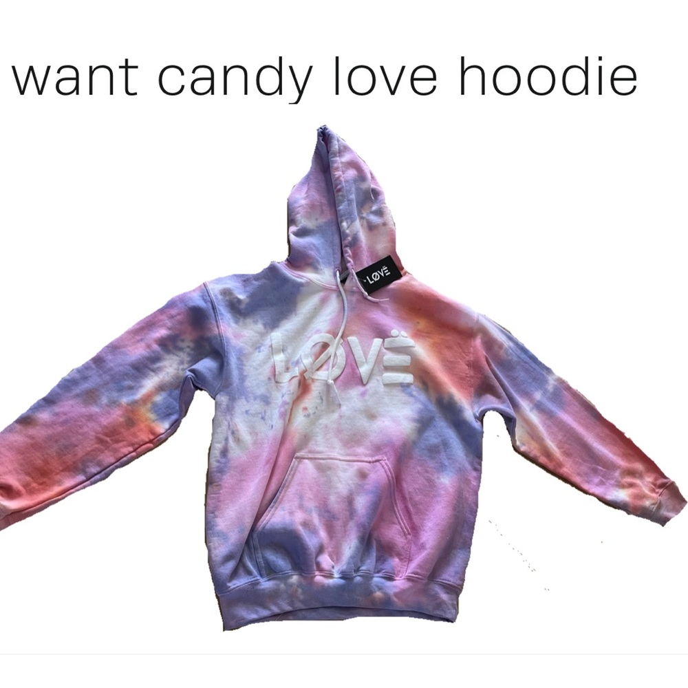 I want candy 🍬 Pastel Tie-Dye Hoodie